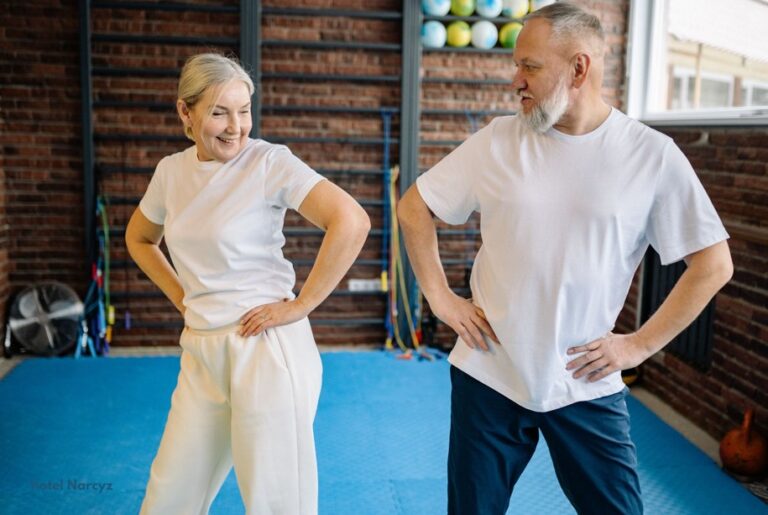 Zdrowy senior z zabiegami